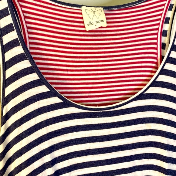Ella Moss layered striped tank size M - Picture 2 of 7
